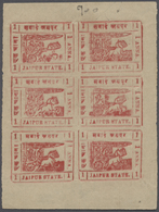 (*) Indien - Feudalstaaten: JAIPUR 1911 Provisionals: Specialized Collection Of 224 Stamps, Unused As Is - Andere & Zonder Classificatie