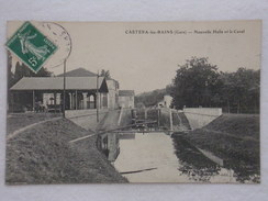 CASTERA-LES-BAINS - Nouvelle Halle Et Le Canal - - CPA- CP- Carte Postale - Castera
