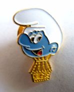 PIN'S MARQUE INCONNUE SCHTROUMPF SMURF MONTGOLFIER PEYO 1991 - Pin's