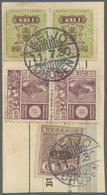 Brfst Japanische Post In Korea: 1930: 23 Pieces "Bulletin D'Expedition", All Franked With Japanese Adhesiv - Militärpostmarken