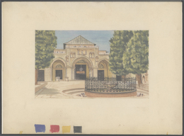 Jemen - Königreich: 1970s, (+ Egypt). Collection Of 16 Artist's Drawings Showing Some Buildings Belo - Yémen