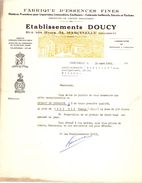Factuur Facture - Fabrique D'essences Fines Ets Doucy - Marcinelle 1953 - Drogisterij & Parfum
