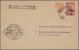 Br Zeppelinpost Deutschland: 1923 - 1939 (ca.), Posten Von über 35 Zeppelin-Belegen Verschiedenster Fah - Poste Aérienne & Zeppelin