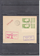 Lettre " AEROMARITIME 1er VOYAGE MAI 1937 " Service Aerien SENEGAL-CONGO  Le 16 Mai 1937  Cachet MILITARIA Recto-verso - Airmail
