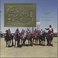 ** Thematik: Olympische Spiele / Olympic Games: 1993, Mongolia. Set Of 50 GOLD Souvenir Sheets And 50 S - Andere & Zonder Classificatie