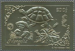 ** Thematik: Tiere, Fauna / Animals, Fauna: 1993, Mongolia. Set Of 50 Perforated GOLD Stamps And 50 Per - Sonstige & Ohne Zuordnung