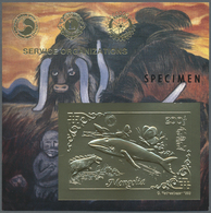 ** Thematik: Tiere-Meeressäuger (u.a. Wale) / Animals-aquatic Mammals: 1993, Mongolia. Set Of 100 GOLD - Andere & Zonder Classificatie