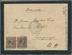 Br Spanien: 1843/1944: 29 Envelopes, Picture Postcards And Postal Stationeries Including Censored Mail, - Oblitérés