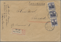 GA/Br Deutschland: 1887 - 1960 (ca.), Posten Von Etwa 175 Belegen, Dabei Streifbänder, Paketkarten, Zeitun - Sammlungen