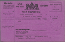 Br Helgoland - Besonderheiten: 1875/1878, 12 Verschiedene POSTANWEISUNGS-Formulare Ungebraucht - Heligoland