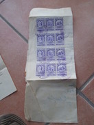 Uso Giudiziario Marche Trasporto Su Documento N.4 Terzine Blocco + Singola Cent.50 X N. 15 Pezzi - Steuermarken