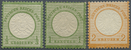 * Deutsches Reich - Brustschild: 1872, Ungebraucht Partie Von 14 Werten Großer Schild, Dabei 1/3 Gr. I - Neufs