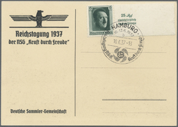 Br Deutsches Reich - 3. Reich: 1937, Sonderkarte "Reichstagung 1937 Der NSG Kraft Durch Freude", Rs. Fo - Ongebruikt