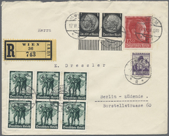 GA/Br/ Deutsches Reich - 3. Reich: 1938 - 1942 (ca.), Bestand Von über 110 Belegen Mit Interessanten Franka - Ungebraucht