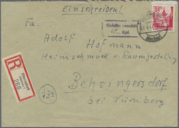 GA/Br Französische Zone - Allgemeine Ausgabe: 1945/1949, Sammlung Mit 125 Belegen, Dabei Notstempel, Zwisc - Sonstige & Ohne Zuordnung