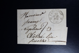 France : Letter 1832 Landivisiau  To Finisterre Waxed Sealed - 1801-1848: Precursors XIX