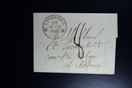 France : Letter 1833 Landivisiau To Bordeaux - 1801-1848: Precursors XIX