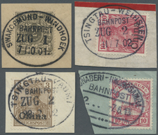 Br/GA Deutschland - Nebengebiete: 1884/1958, Sammlung Von Ca 110 Bahnpostbelegen Aus Bayern, Besetzung Bel - Collections