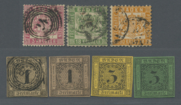 O/*/(*) Baden - Marken Und Briefe: 1851/1868, Meist Gestempelte Sammlung Von 48 Werten, Etwas Unterschiedlic - Autres & Non Classés