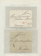 Br/O/Brfst/* Bayern - Marken Und Briefe: 1766/1920, Sammlungspartie Auf Blättern Mit Acht Vorphilabriefen Sowie M - Autres & Non Classés