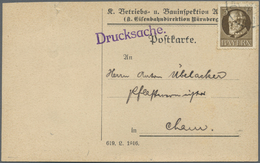 Br Bayern - Dienstmarken: 1908/16, Dienstmarken Für Die Eisenbahnbehörden, Album Mit 54 Belegen Des Aus - Sonstige & Ohne Zuordnung