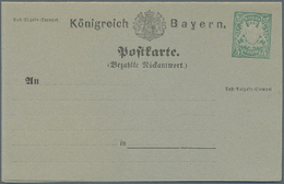 GA Bayern - Ganzsachen: 1873/1919. Sammlung Von 88 Besseren, Ungebrauchten POSTKARTEN Ab Der 1. Nummer. - Andere & Zonder Classificatie