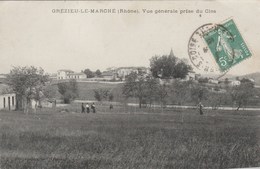 GREZIEUX LE MARCHE     69  RHONE    CPA VUE GENERALE  PRIS DU CLOS - Autres & Non Classés