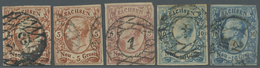 O/*/**/Brfst Sachsen - Marken Und Briefe: 1851/1867, Steckkartenlot Ab MiNr. 2, Kopf- Und Wappenausgabe, Auch 5 U - Sachsen