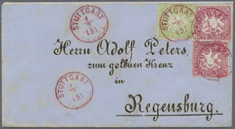 Br Württemberg - Marken Und Briefe: 1851/1875, Fantastische Belegesammlung Von 63 Einzigartigen Belegen - Autres & Non Classés