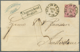 Br Norddeutscher Bund - Marken Und Briefe: 1870/1872, Archivbestand Von Ca. 40 Belegen Nach Amsterdam, - Sonstige & Ohne Zuordnung