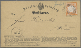 Br Deutsches Reich: 1872/1940, Lot Von Fünf Besseren Belegen: Zwei Karten Mit Sachsen-Bahnpost "GLAUCHA - Collections