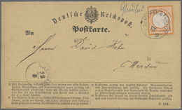 Br Deutsches Reich: 1872/1940, Lot Von Fünf Besseren Belegen: Zwei Karten Mit Sachsen-Bahnpost "GLAUCHA - Verzamelingen