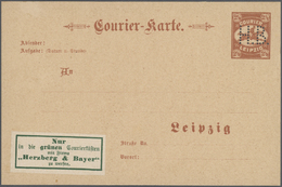 Br/GA Deutsches Reich - Privatpost (Stadtpost): 1886/1900, Sammlung Mit Ca. 70 Karten Und Ganzsachen (unge - Privatpost