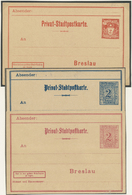 GA Deutsches Reich - Privatpost (Stadtpost): BRESLAU, Ab 1886, Sammlung Ungebrauchter Ganzsachen Mit Ei - Privatpost