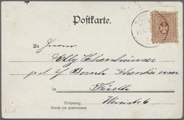 Br/GA Deutsches Reich - Privatpost (Stadtpost): FÜRTH: 9 Interessante Belege Mit U.a. 6x Nr. 6 In Verschie - Postes Privées & Locales