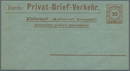 GA Deutsches Reich - Privatpost (Stadtpost): HEIDELBERG+NEUENHEIM: Partie Von Ca. 100 Ganzsachen In äuß - Privatpost