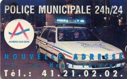 CARTE D'ENTREPRISE  POLICE MUNICIPALE Asnieres-Sur-Seine - Sonstige & Ohne Zuordnung