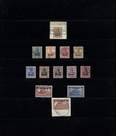 O/Brfst/**/* Deutsche Besetzung I. WK: 1914/1918, Kleine Sammlung Auf Steckseiten, Dabei Belgien, Etappe West, Re - Besetzungen 1914-18