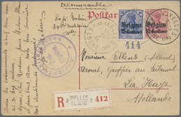 GA Deutsche Besetzung I. WK: Landespost In Belgien - Ganzsachen: 1914/17, Abwechslungsreicher Posten Vo - Occupation 1914-18