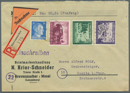 GA/Br/Brfst Dt. Besetzung II WK - Luxemburg: 1916/18 Und 1939-44: 32 Belege Davon 3 Markenlose Belege Aus WK I ( - Besetzungen 1938-45