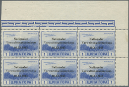 ** Dt. Besetzung II WK - Montenegro: 1943, 25 Cent.-5 L. Und 50 Cent - 10 Lire Freimarken Und Luftpostm - Bezetting 1938-45