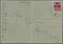 Br Feldpostmarken: Rhodos-Weihnachtsmarke Mit Aufdrucktype V Auf Briefumschlag Nach Chemnitz, Der Absen - Autres & Non Classés