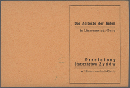 Br KZ-Post: Ghetto Litzmannstadt: 1940/1941 (ca.), Partie Mit 16 Ungebrauchten Und Gebrauchten Formular - Lettres & Documents