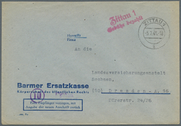 Br Alliierte Besetzung - Gebühr Bezahlt: 1945/1947, Etwa 370 Belege Meist Thüringen, Baden Und Württemb - Autres & Non Classés