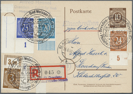 GA Alliierte Besetzung - Gemeinschaftsausgaben: Ab 1946. Spezialposten Mit Ca. 300 Postkarten 10 Pf Bra - Andere & Zonder Classificatie