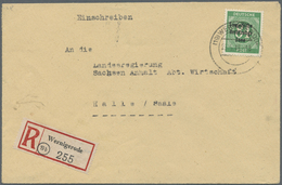 Br/GA Sowjetische Zone: 1945/1949, Lot Von 27 Briefen Und Karten, Dabei MiNr. 51 Btx Portogerechte Einzelf - Autres & Non Classés