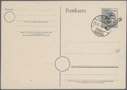 GA Sowjetische Zone - Ganzsachen: 1948, Partie Mit 9 Ganzsachenkarten 10 Pfg. Bzw. 12 Pfg. Arbeiter Mit - Autres & Non Classés