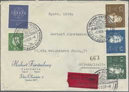 Br/GA Bundesrepublik Und Berlin: 1949/1968, Meist Bis 1959, Partie Von 51 Briefen Und Karten, Dabei Dekora - Collections