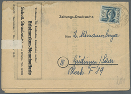 Br Saarland (1947/56): 1947/1948, Lot Von Vier Portogerechten Belegen: MiNr. 210 (2) Und 229 Als 6 Fr.- - Neufs