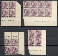 ** Saarland (1947/56): 1947, Postfrischer Bestand Der Freimarken Mit/ohne Aufdruck (Saar I + II) Im Ste - Ongebruikt